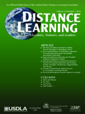 cover image of Distance Learning, Volume 13, Number 1